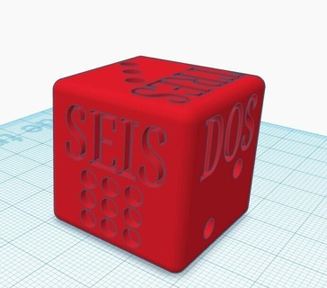 dice learning write count Game #dicexcults learn numbers words 3d print model - Mito3D