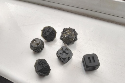 dice set no 2 die game gaming tabletop dnd 3d print model - Mito3D