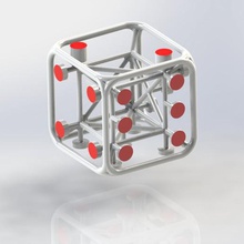 dice skeleton 3d game cube w rfel spielen dado 3d print model - Mito3D