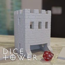 dice tower game dungons dragons dungeons role d20 3d print model - Mito3D