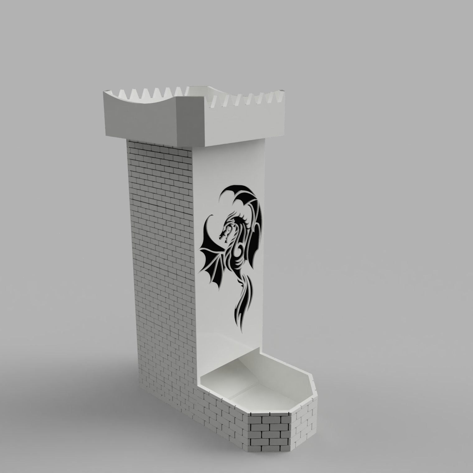 dice tower dnd d&d dungeon dragon rpg 3D print model - Mito3D