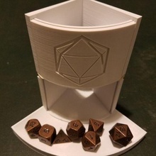 dice tower quartered game box dnd dungeons dragons roll rpg storage tabletop gaming 3d print model - Mito3D