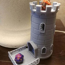 dice tower sized resin printers game toy accessories dnd d&d castle 3d print model - Mito3D