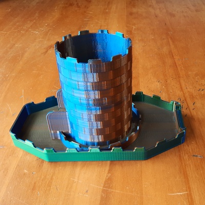 dado torre vassoio modulo sistema gioco tavolo rpg 3d print model - Mito3D