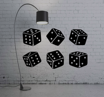 dices - 6 models - 3d illusion dices decoration decor art new home  3d print model - Mito3D