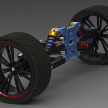 didactic automotive suspension assembly 3d print model - Mito3D
