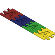 didactique Jeu enfants puzzle lettres Nombres 3d print model - Mito3D