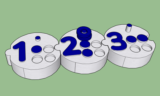 didaktisch Spielzeug blind teilweise gesichtet Kinder 3d print model - Mito3D