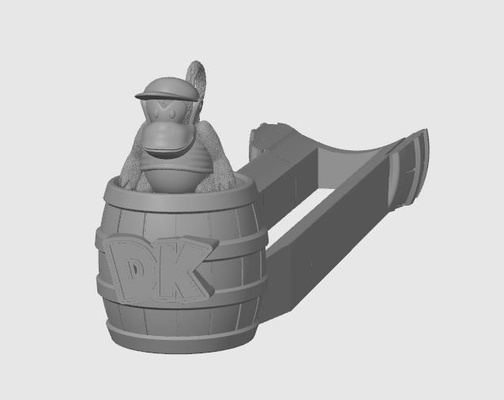 diddy kong complete holder hot dog sausage hook pancho carrier 3d print model - Mito3D