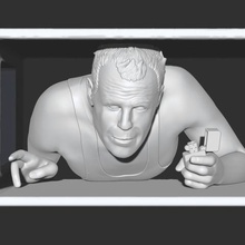 die hard john mcclane art piege crystal bruce willis mclane film movie hollywood epic iconic scene duct air vent shaft 3d print model - Mito3D