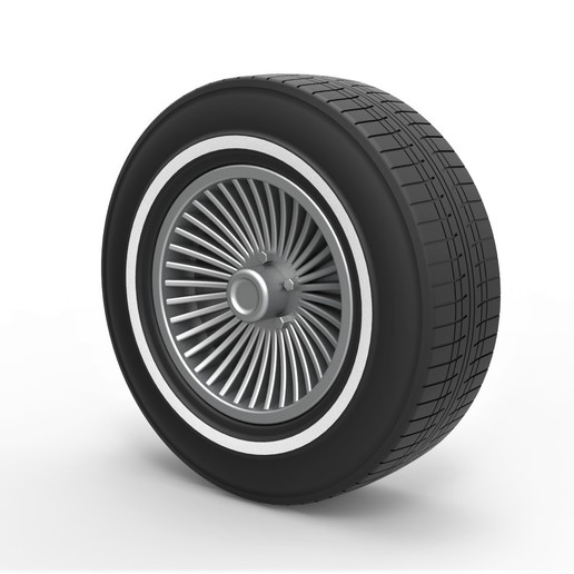 moulé pression voiture roue 4 pneu vieille école escaladé jouet impression imprimable 3D print model - Mito3D