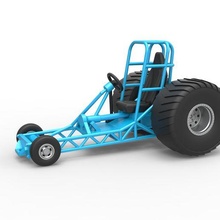 fundido presión chasis mini varilla tracción tractor escala 1 25 3d print model - Mito3D
