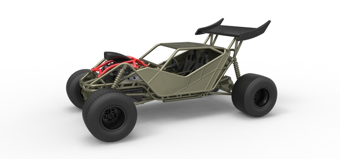 Druckguss Konzept Schmutz Buggy Rahmen 1 25 4x4 Dirtbuggy Rennen v8 skaliert Spielzeug drucken druckbar 3d print model - Mito3D