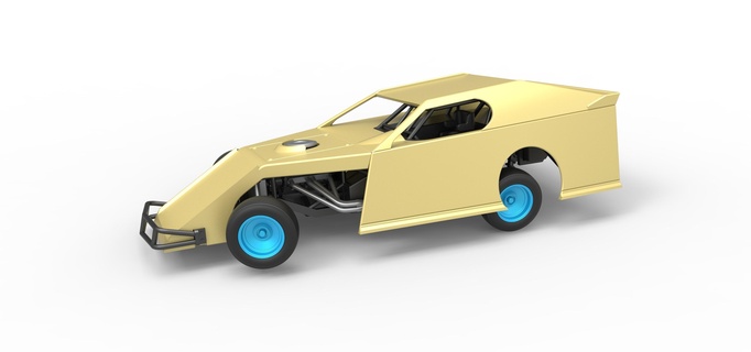 fundido presión suciedad modificado valores coche vehiculo torneado escala 1 25 3d print model - Mito3D