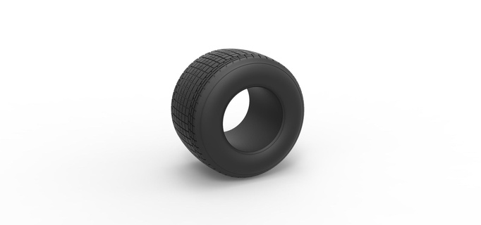 diecast dirt sprint racing tire 14 scale 1 25 tyre wheel dirttire sprintcar sprintcartire racetire scaled toy print printable 3d print model - Mito3D