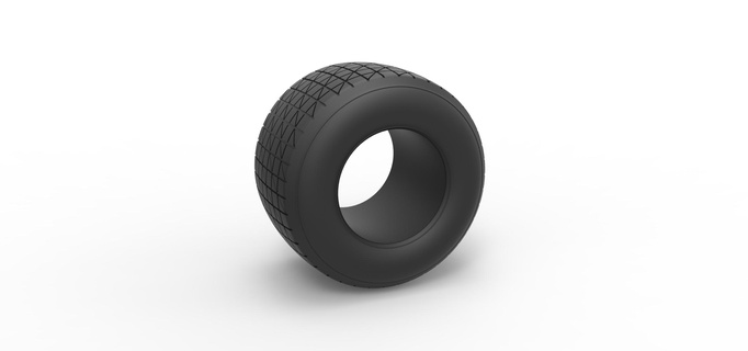 diecast dirt sprint racing tire 16 scale 1 25 tyre wheel dirttire sprintcar sprintcartire racetire scaled toy print printable 3d print model - Mito3D