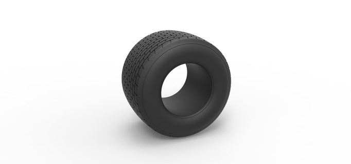 diecast dirt sprint racing tire 18 scale 1 25 tyre wheel dirttire sprintcar sprintcartire racetire scaled toy print printable 3d print model - Mito3D