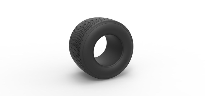 diecast dirt sprint racing tire 20 scale 1 25 tyre wheel dirttire sprintcar sprintcartire racetire scaled toy print printable 3d print model - Mito3D