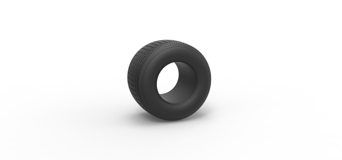 diecast sujeira arrancada corrida pneu 25 escala 1 3d print model - Mito3D