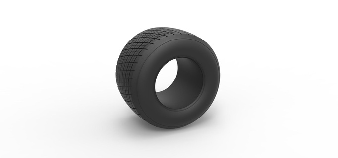 diecast dirt sprint racing tire 4 scale 1 25 tyre wheel dirttire sprintcar sprintcartire racetire scaled toy print printable 3d print model - Mito3D