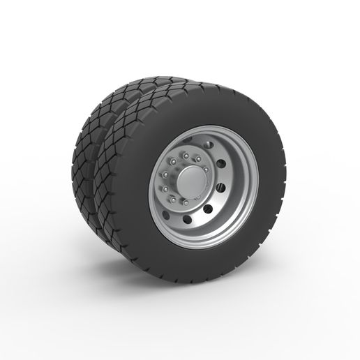 diecast double wheel 4 scale 1 25 3D print model - Mito3D