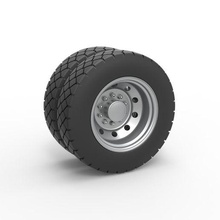 diecast double wheel 4 scale 1 25 3d print model - Mito3D