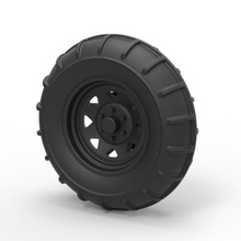 Guss-Vorderrad-Schmutz-dragster verschiedene offroad - Spielzeug Fahrzeug Auto Teil Reifen 3d print model - Mito3D