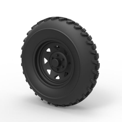 fundido a presión de la rueda delantera dune buggy 2 varios sant juguete vehículo coche parte neumático 3D print model - Mito3D