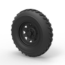 diecast front wheel dune buggy 2 various sant toy vehicle car part tire 3d print model - Mito3D