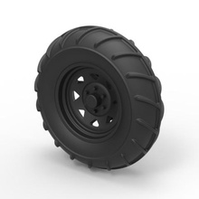 diecast front wheel mud dragster various offroad toy vehicle car part tire 3d print model - Mito3D