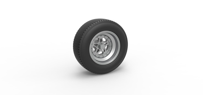 diecast front wheel sprint car scale 1 25 tire tyre dirt dirttire sprintcar sprintcartire racing racetire scaled toy print printable 3d print model - Mito3D