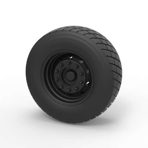 diecast front wheel truck various toy part vehicle tire 3D print model - Mito3D