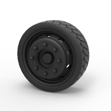 diecast low profile wheel various vehicle car part tire 3d print model - Mito3D
