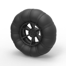 diecast low-pressure wheel various toy lowpressure vehicle car tire 3d print model - Mito3D