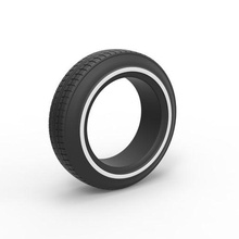 diecast lowrider pneu escala 1 10 roda brinquedo impressão imprimível retro moda antiga 3d print model - Mito3D