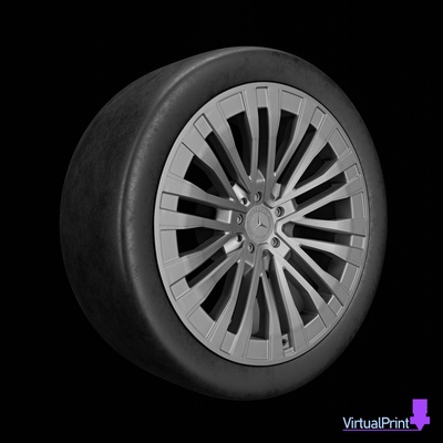 diecast mercedes s-class w223 wheel assembly car design tuning hobby rims tyres modification parts wheels performance custom resin racing kit speed scale model 3d print model - Mito3D