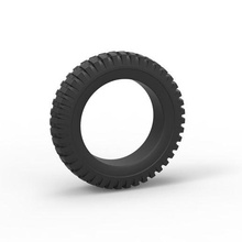 diecast military tire 2 scale 1 10 tyre wheel scaled toy print printable offroad allterrain 3d print model - Mito3D