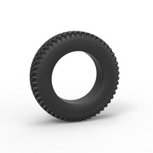 diecast militares pneu 4 escala 1 10 roda brinquedo impressão imprimível estrada lama terreno exército 3d print model - Mito3D