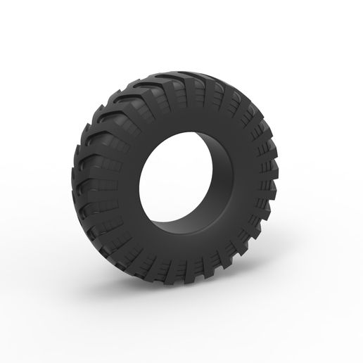 diecast military truck tire 4 scale 1 10 tyre wheel scaled toy print printable offroad allterrain army 3D print model - Mito3D
