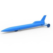 miniatures bleu jet de flamme voiture à l'échelle 124 divers jouet sport record la fusée véhicule 3d print model - Mito3D