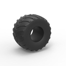 diecast monster truck tire scale 1 25 tyre wheel scaled toy print printable monstertruck 3d print model - Mito3D