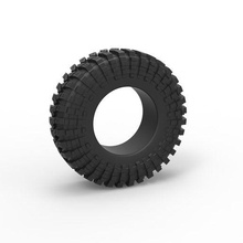 diecast mud trepador tire scale 1 10 tyre wheel scaled toy print printable offroad allterrain mudtrepador 3d print model - Mito3D