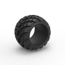 diecast offroad arched tire scale 1 10 tyre wheel scaled toy print printable 3d print model - Mito3D
