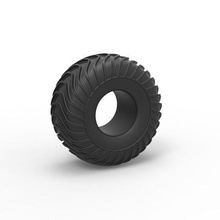 diecast offroad tire 10 scale 1 tyre wheel scaled toy print printable allterrain 3d print model - Mito3D