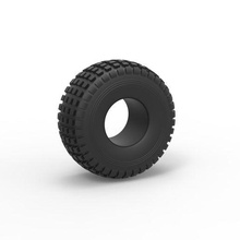diecast offroad tire 11 scale 1 10 tyre wheel scaled toy print printable allterrain 3d print model - Mito3D