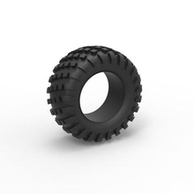 diecast offroad tire 14 scale 1 25 tyre wheel scaled toy print printable allterrain 3d print model - Mito3D