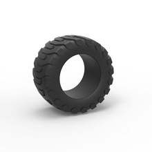 diecast offroad tire 15 scale 1 25 tyre wheel scaled toy print printable allterrain 3d print model - Mito3D