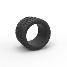 diecast offroad tire 16 scale 1 10 tyre wheel scaled toy print printable allterrain 3d print model - Mito3D