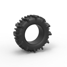 diecast offroad tire 19 scale 1 25 tyre wheel scaled toy print printable allterrain 3d print model - Mito3D