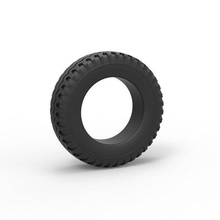 diecast offroad tire 23 scale 1 10 tyre wheel scaled toy print printable allterrain 3d print model - Mito3D